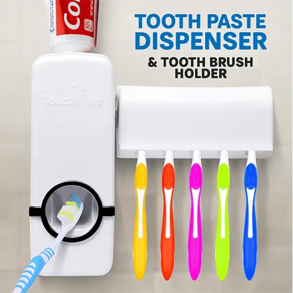 Toothbrush holder And  toothpaste dispenser