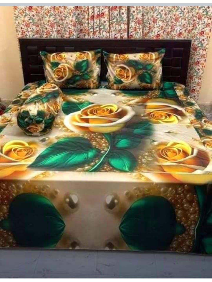 চীনের প্রিমিয়াম 3D ডিজাইন বেডশিট""- ঘরে আনুন আরামের সাথে রঙিন আধুনিকতার ছোঁয়া!