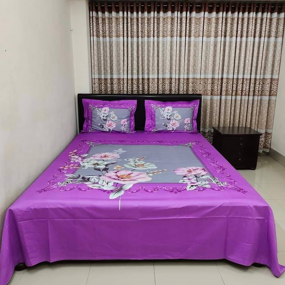 এক্সক্লুসিভ কিং সাইজ ফুল প্যানেল বিছানার চাদর সেট (২টি বালিশের কভারসহ)