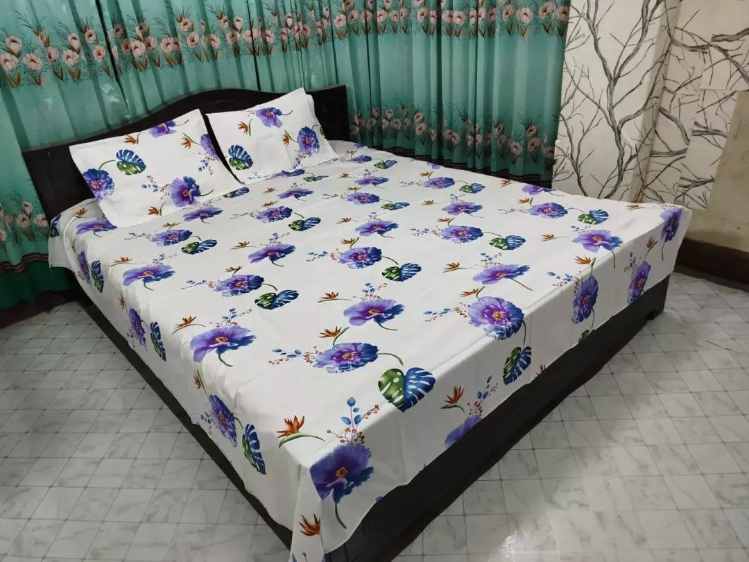 এক্সক্লুসিভ কিং সাইজ ফুল প্যানেল বিছানার চাদর সেট (২টি বালিশের কভারসহ)