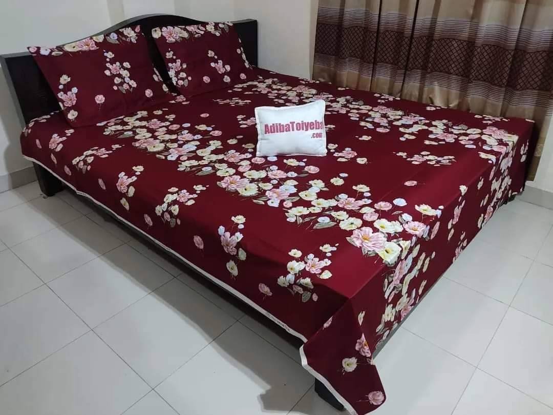 এক্সক্লুসিভ কিং সাইজ ফুল প্যানেল বিছানার চাদর সেট (২টি বালিশের কভারসহ)